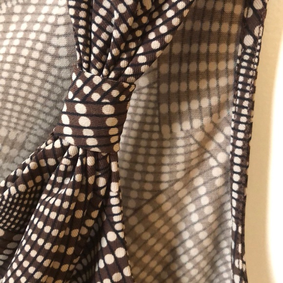 Like-New BCBG Polkadot sleeveless dress blouse - Picture 4 of 5